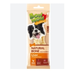 BOW WOW KOSTKA Z WOŁOWINĄ, JUKĄ I WĄTRÓBKĄ DROBIOWĄ 1SZT./24g